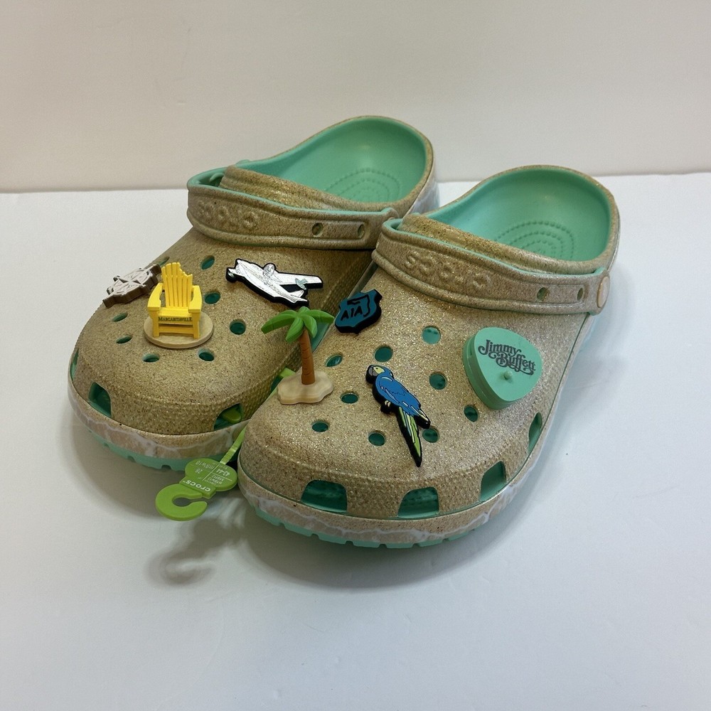 Nuevo Zueco Crocs MARGARITAVILLE PLAYA CLÁSICO Zapatos Pistacho M10 W12