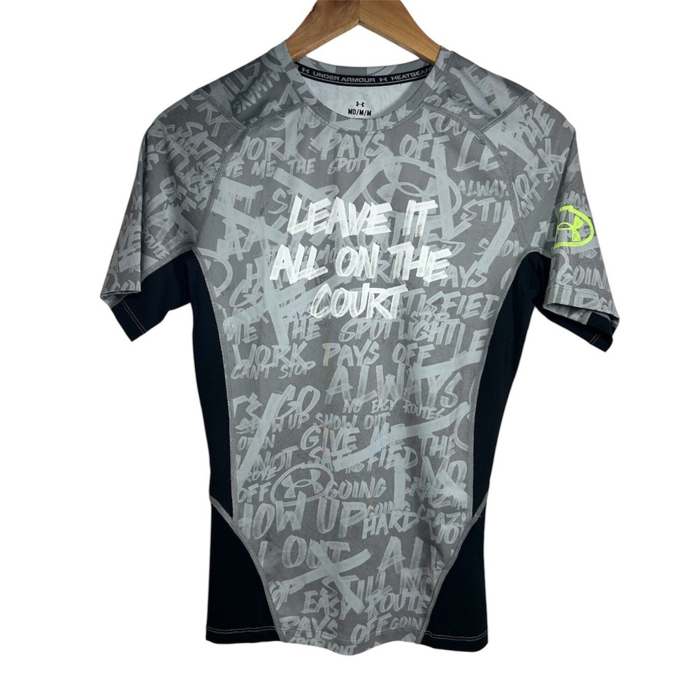 Under Armour Men M Compression Fit Colorblock Workout Tee