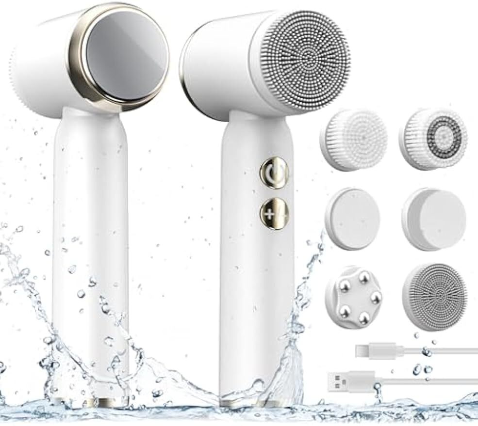 6 in 1 Electric Wash Face Machine Facial Pore Cleaner Cleansing Massager Brush