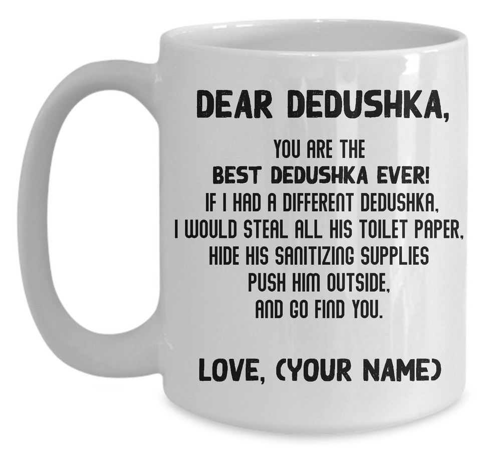 Russian Gift Dedushka Grandfather Mug Self Isolation Quarantine Custom Coffee