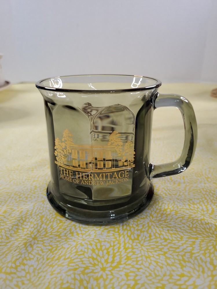 The Hermitage Home of Andrew Jackson Clear  Coffee Mug/Cup Nashville Made In USA
