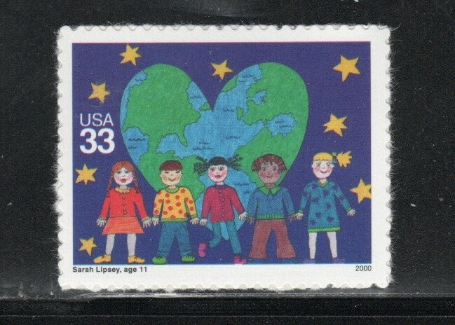 3415 *SARAH LIPSEY ~ STAMPIN THE FUTURE *   U.S. 33c Postage Stamp MNH