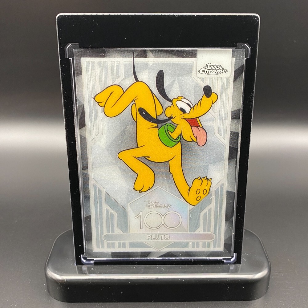 Pluto Display Collectible Gift Disney 100 Topps Chrome Card Mickey Mouse Dog