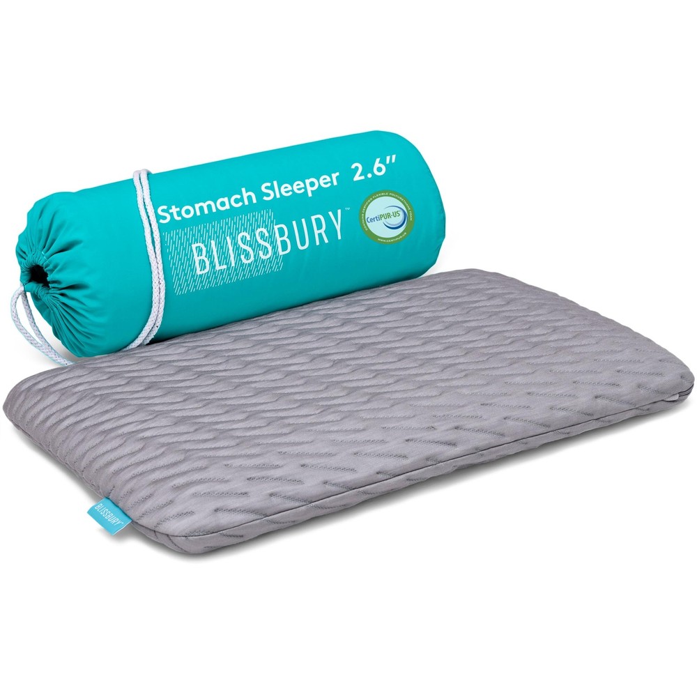 Stomach Sleeping Pillow - Thin Memory Foam Pillow for Stomach Sleepers | Ultr...