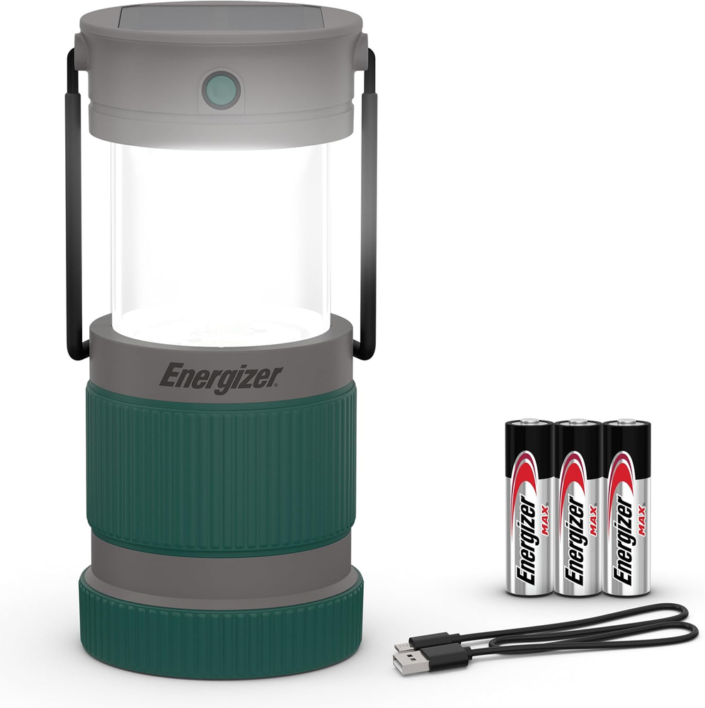 S-500 Hybrid Power Camping Lantern Solar Rechargeable AA Battery Powered IPX4