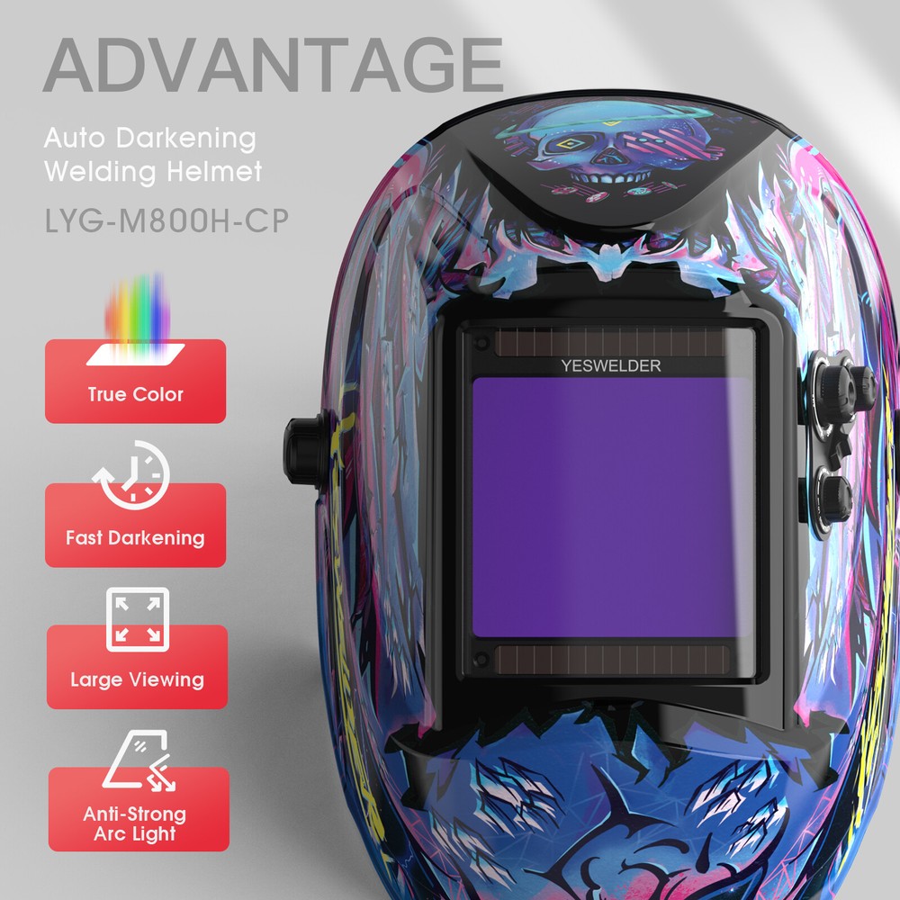 Large View Area True Color Welder Helmet Auto-Darkening Welding Helmet/Hood/Mask