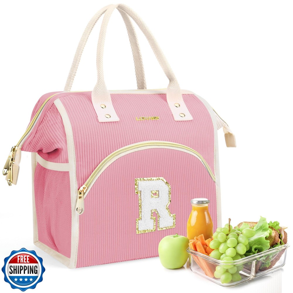 Custom Monogrammed 10L Insulated Lunch Bag for Women & Men - Preppy Reusable Design-image