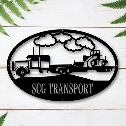 Customized Semi Loader Metal Sign - Living Room Decor Retired Trucker Gift Sign