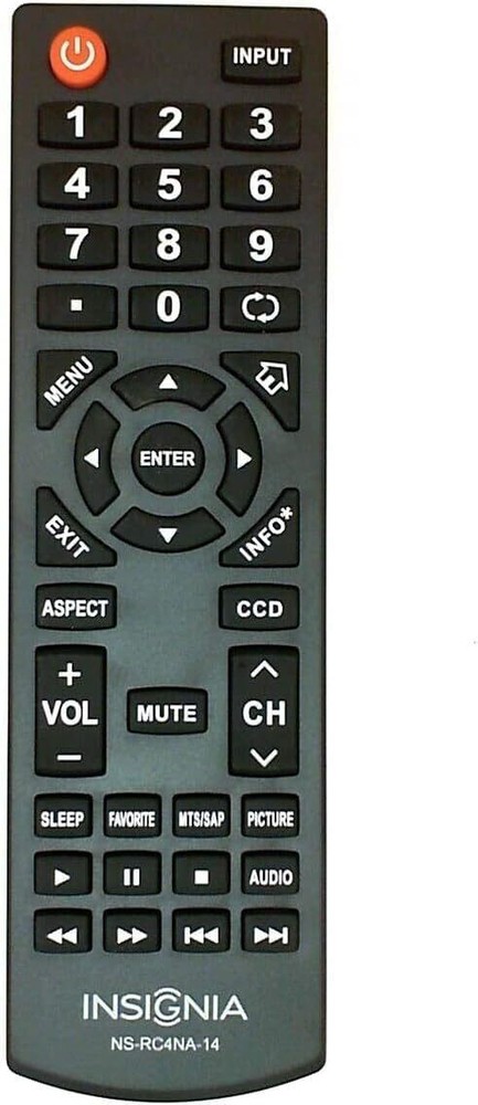Original INSIGNIA TV remote control NS-RC4NA-14 RC4NA14 Remote For Black