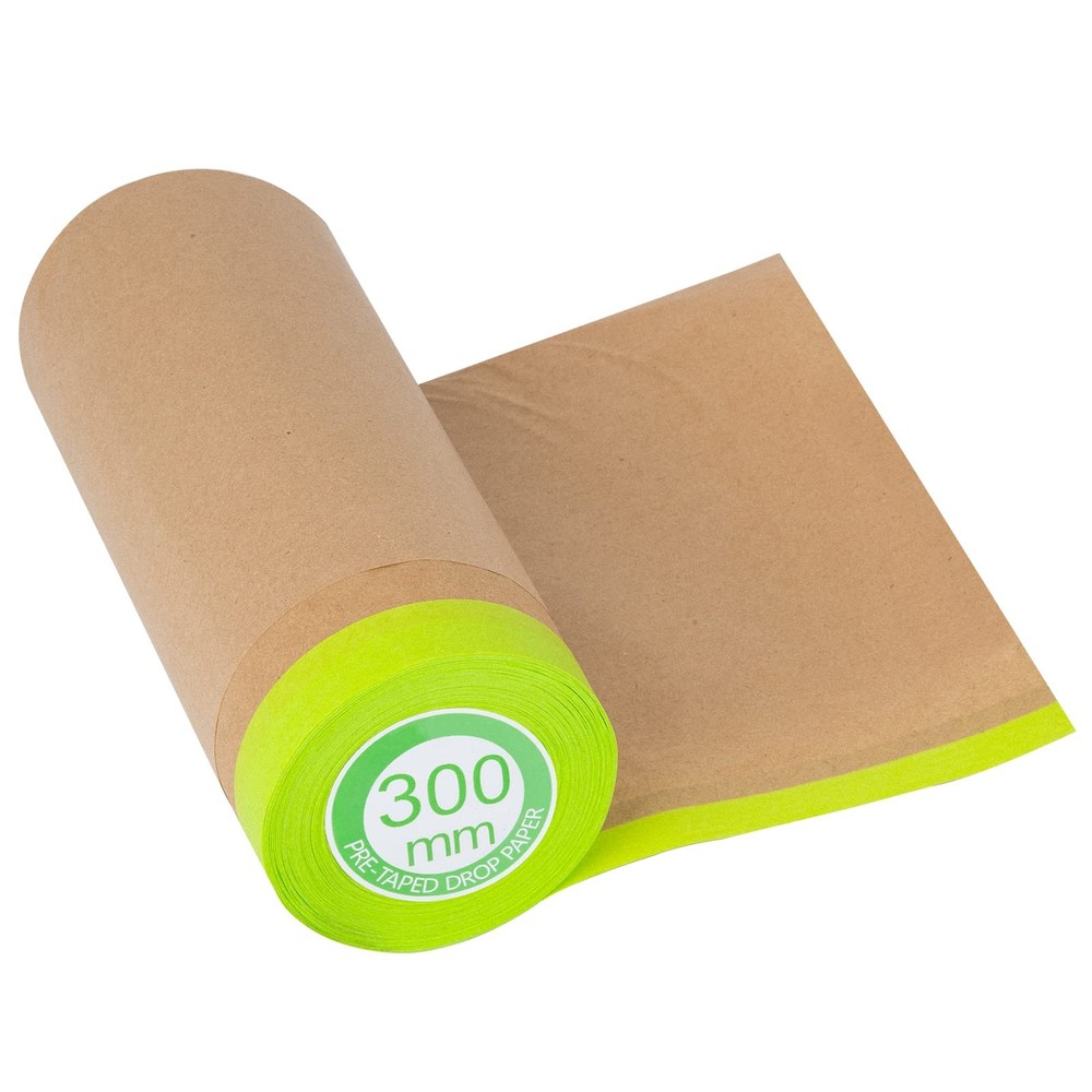 12-Inch x 50-Foot Pre-Taped Masking Paper for Easy Paint Drape and Protection