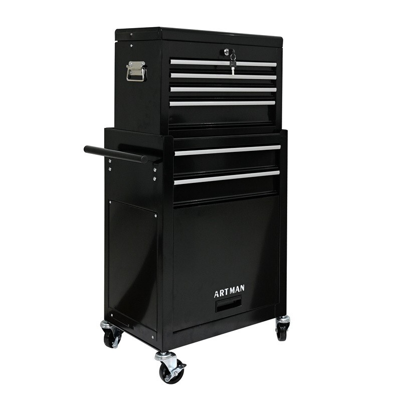 6-Drawer Rolling Lockable Tool Chest Storage Cabinet with Wheels