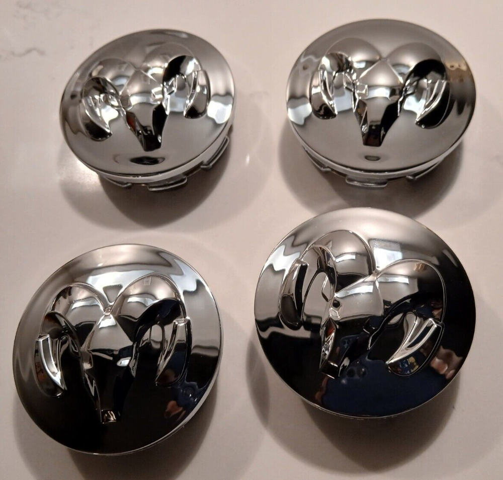 4x Silver Chrome 63mm Wheel Center Hub Caps For 2004-2018 Dodge Ram 1500 Avenger