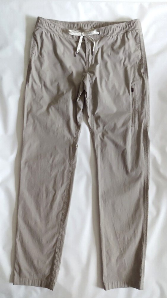 Vuori Mens Ripstop Climber Pants in Sesame Beige - Hiking & Outdoor Daily Wear - Size L