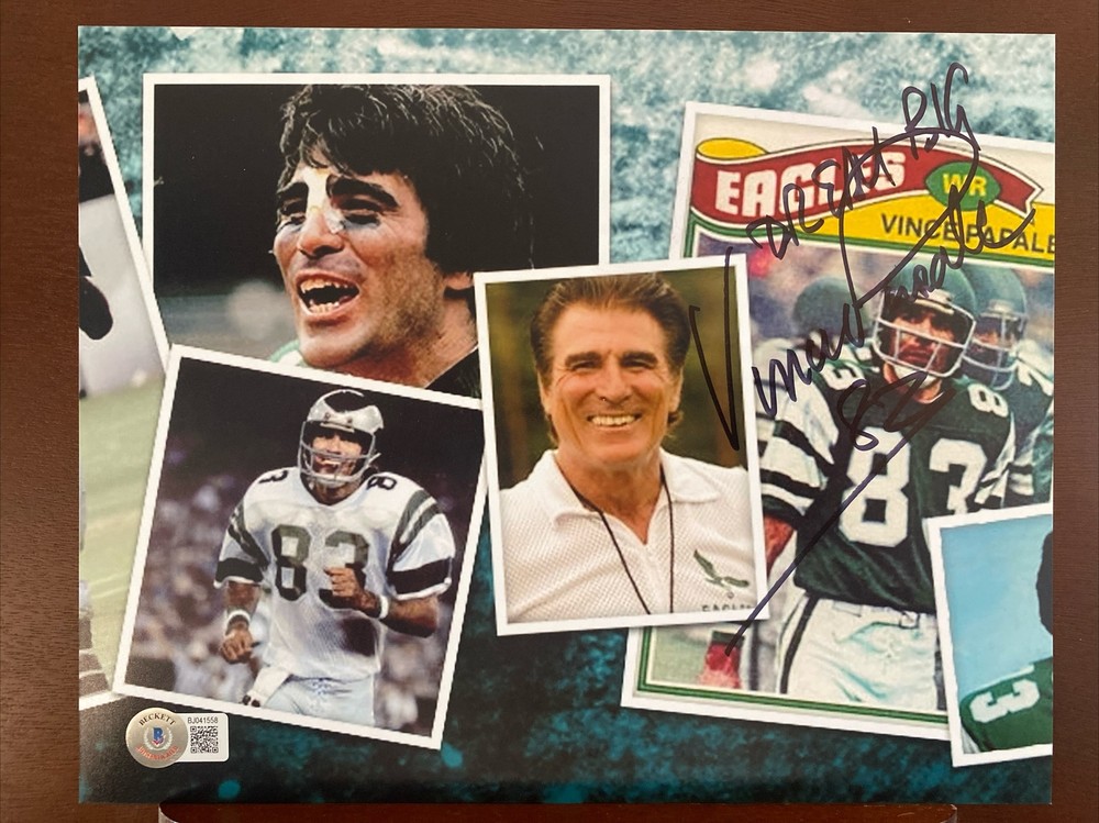 Vincent Papale NFL Autographed 8X10Photo COA BAS Beckett Witnessed BJ041558-image