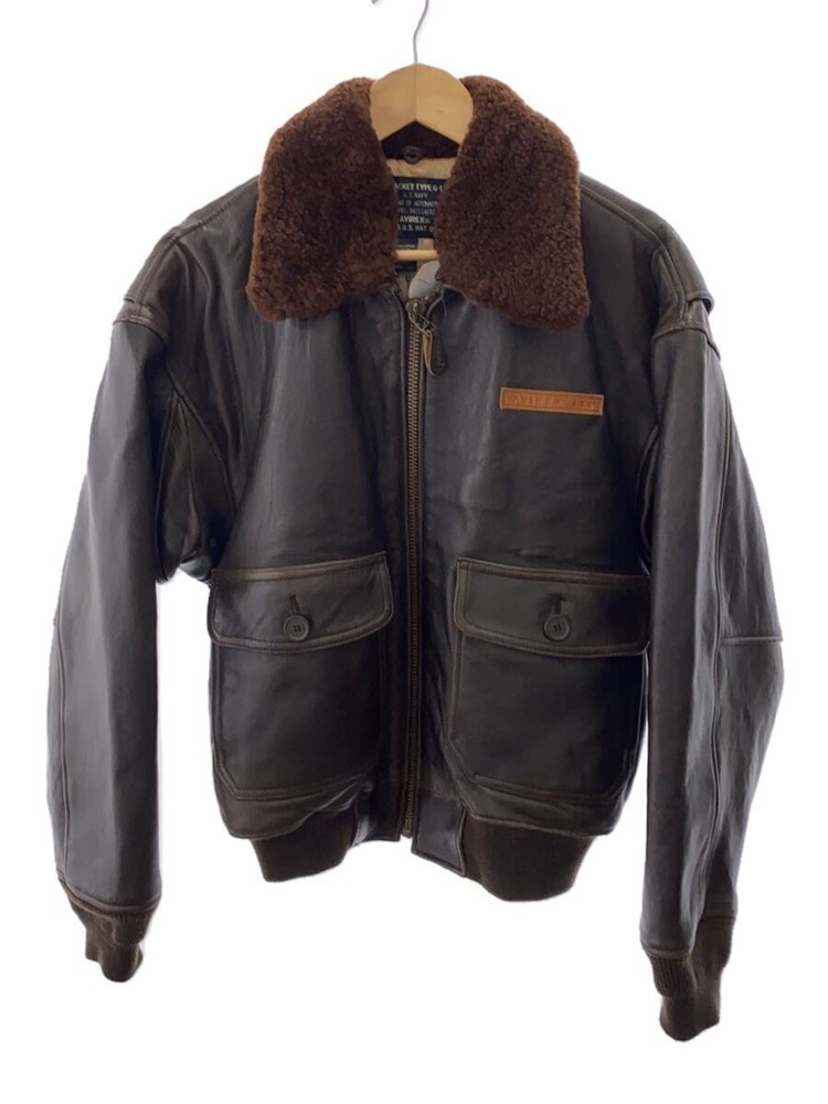 Avirex Brown Leather Blouson Jacket Size XS Style 1306