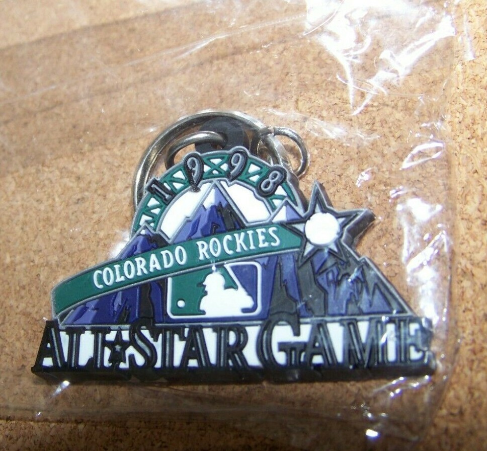 1998 AS All-Star Game key ring Colorado Rockies PVC flexible