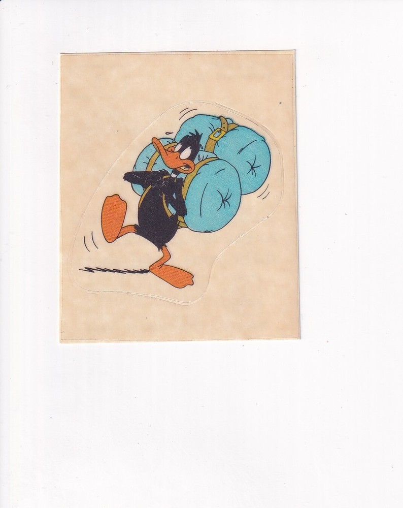 1990 Panini Happy Birthday Bugs Bunny One Letter Sticker Featuring Daffy Duck