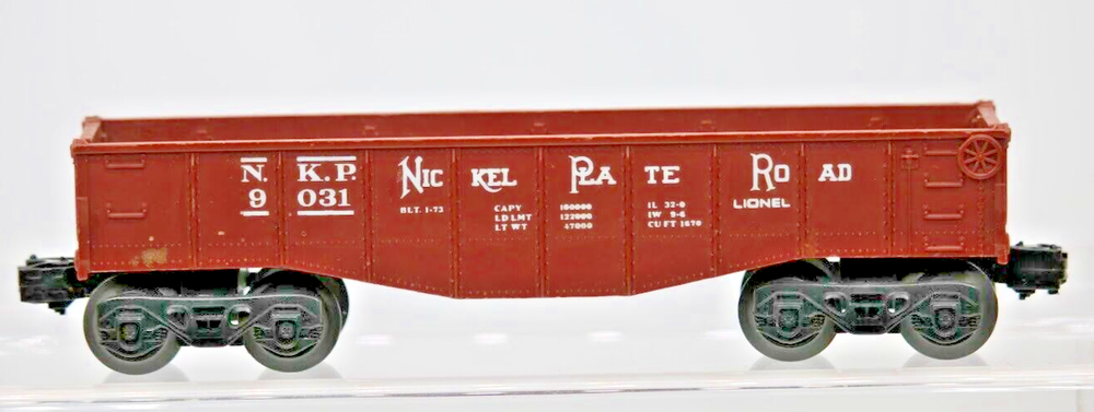 Vintage Lionel Nickel Plate Road NKP 9031 O Scale 1:48 Gondola MPC