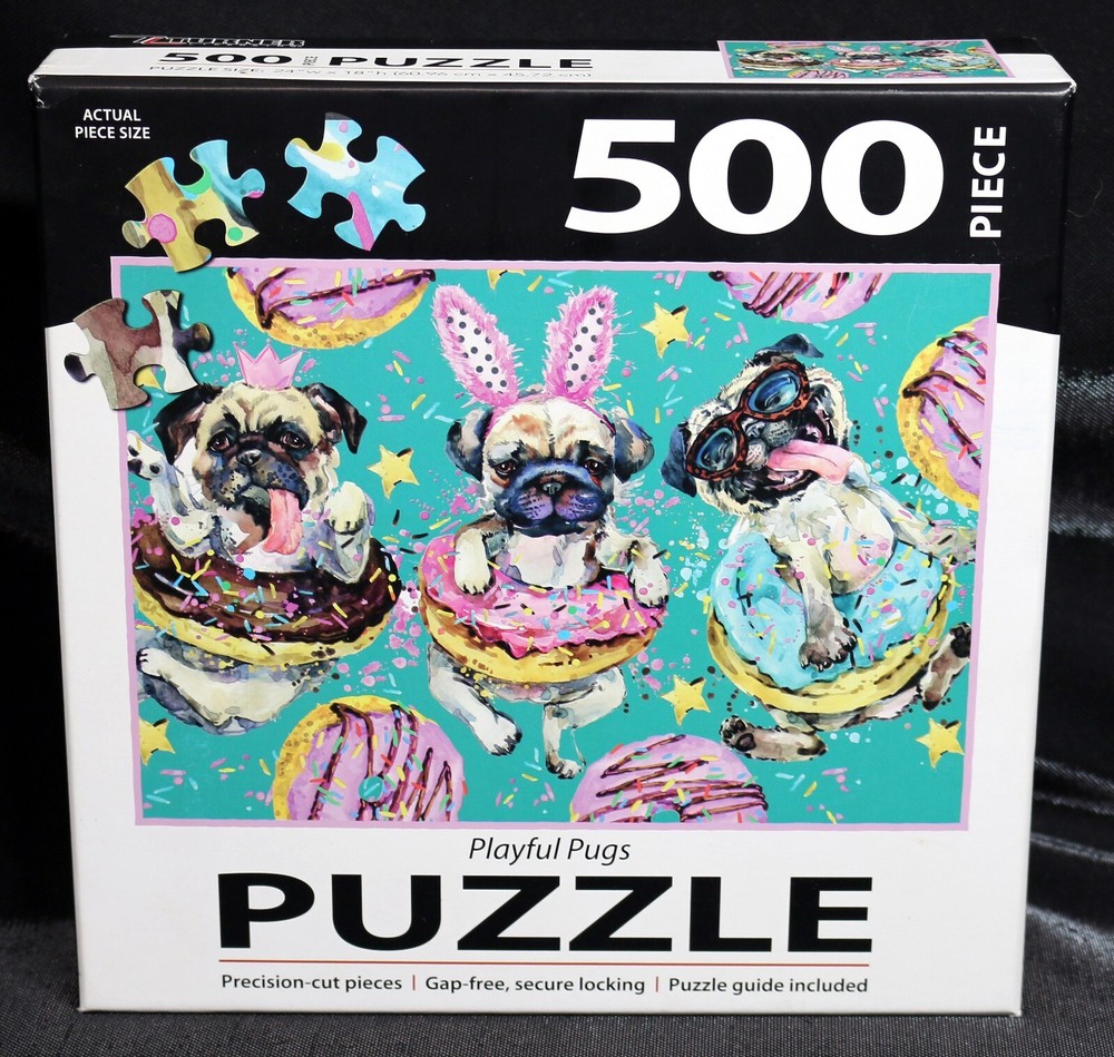 Playful Pugs 500 pc Jigsaw Puzzle 24