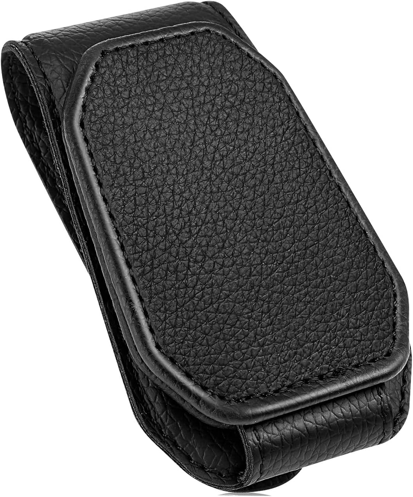 Vinlley Magnetic Leather Sunglasses Holder for Car Sun Visor Eyeglass Organizer