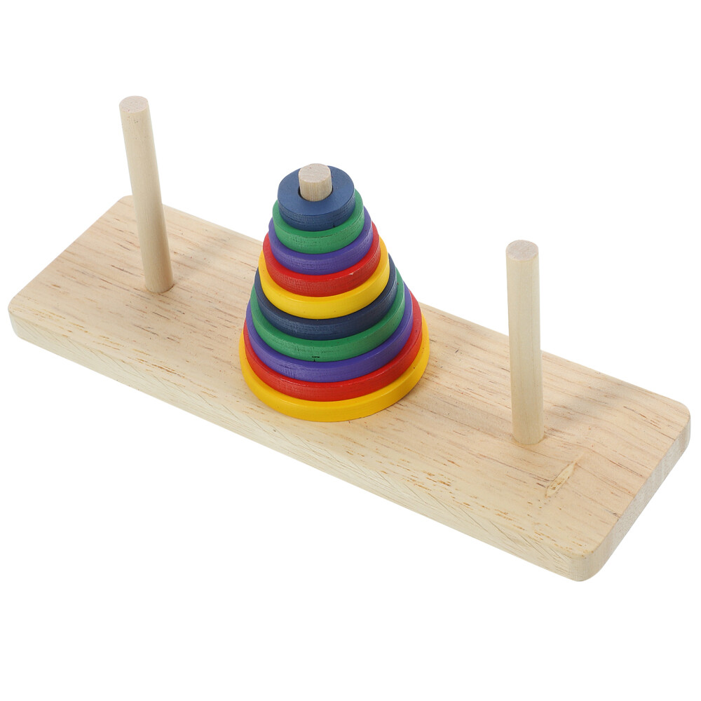 Logic Puzzle Games Wooden Logic Toy Wooden Stacking Toy Baby Rings Game