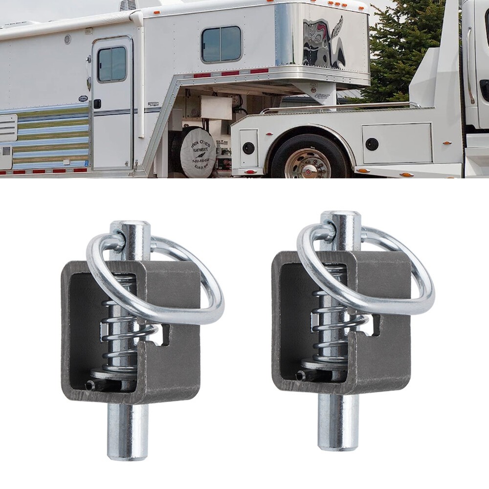 2x Heavy Duty Spring Trailer Gate Weld-On Spring Latch Lock Assembly Replacement