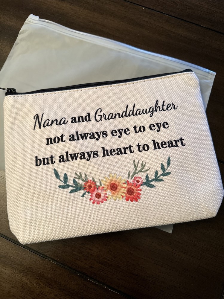 Cosmetic Bag Makeup Bag Nana And Granddaughter Not Always Eye To Eye But Always