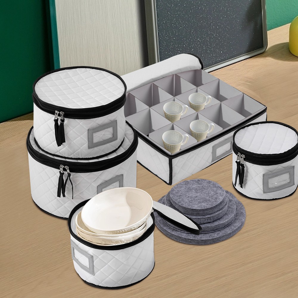 China Storage Containers with Lid , Dinnerware Storage Box for Dishes & Plates