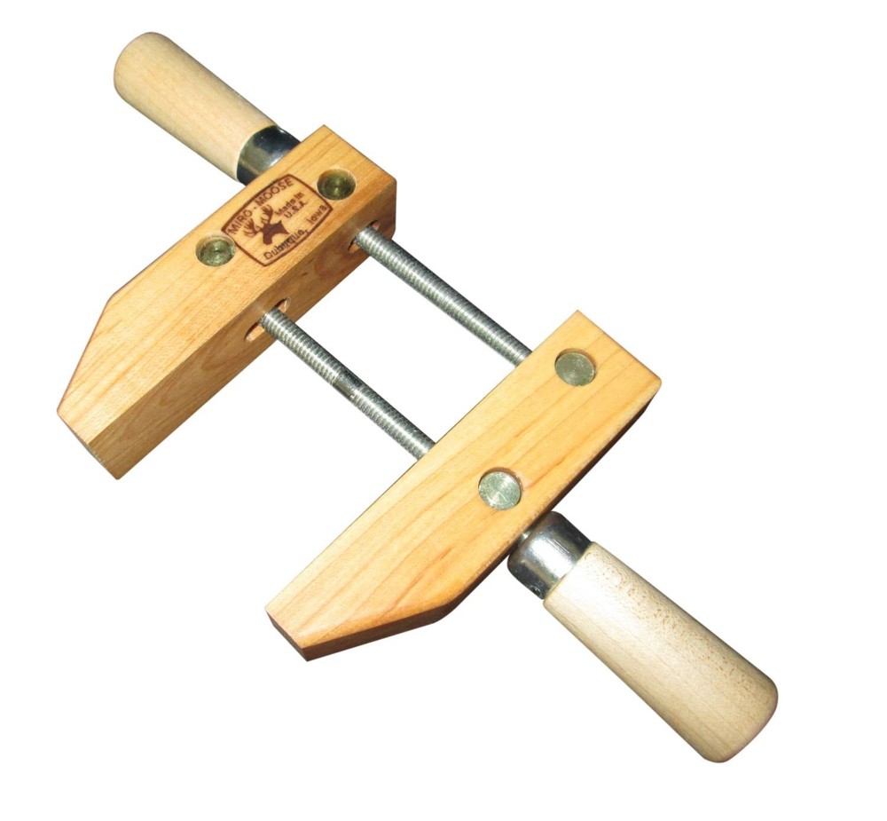 USA-Made 5-Inch Hard Maple Wood Hand Screw Clamp