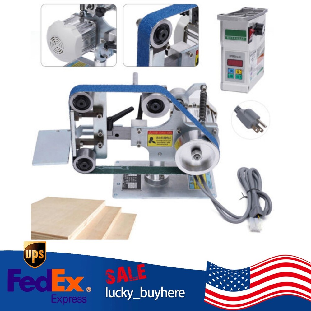 Electric Belt Sander Grinder Machine Polishing Grinding Sharpener Brushless 110V