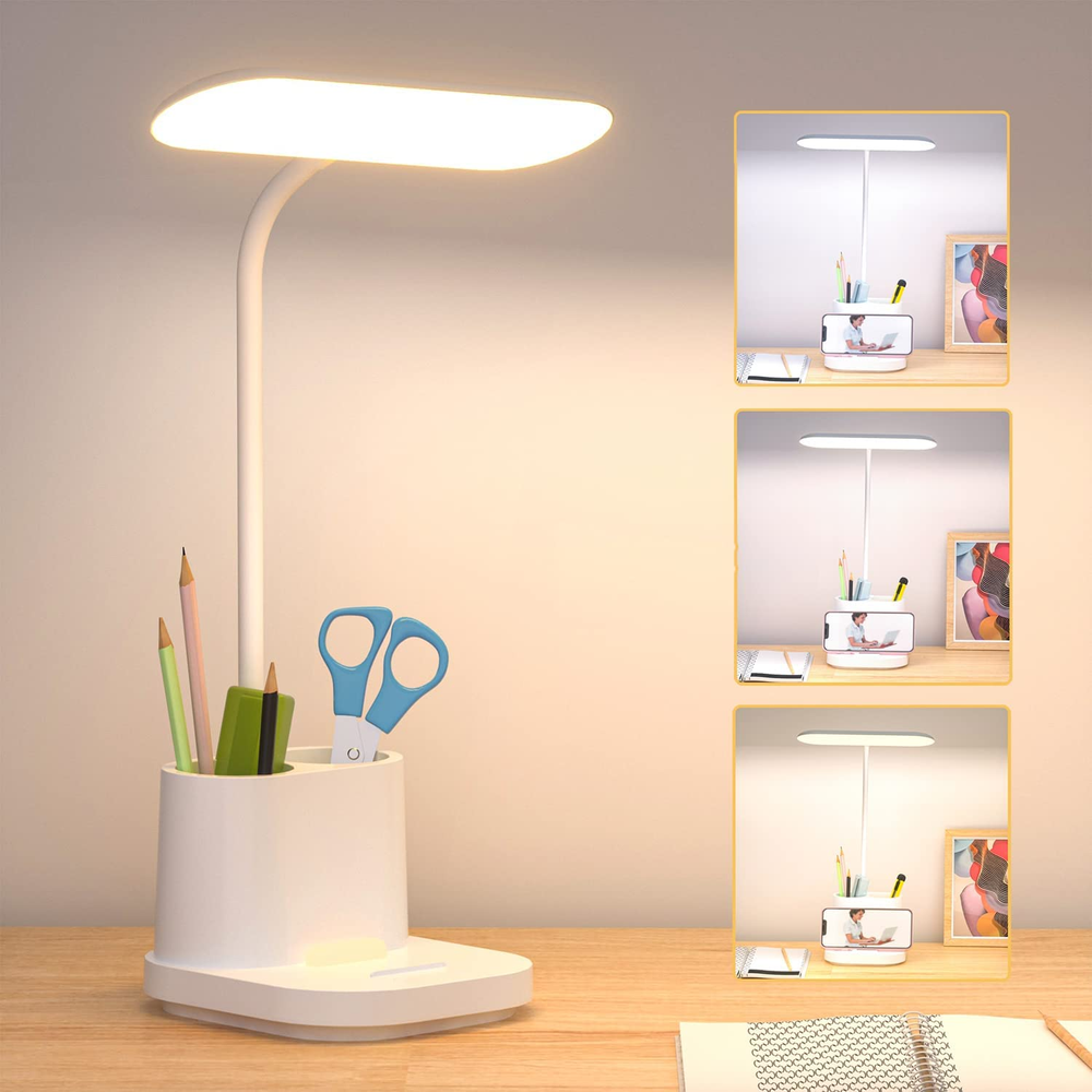 LED Desk Lamps for Home Office, Rechargeable Battery Operated Desk Lamp with Tou
