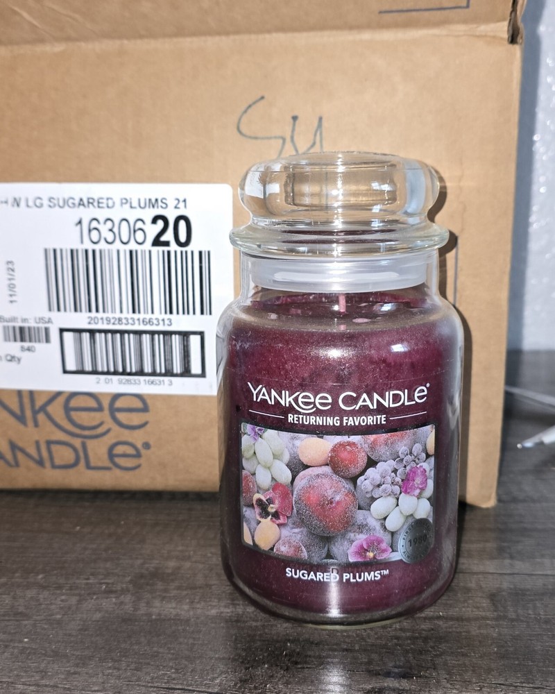 Yankee Candle Large 22oz Jar Sugared Plums Scented Candle