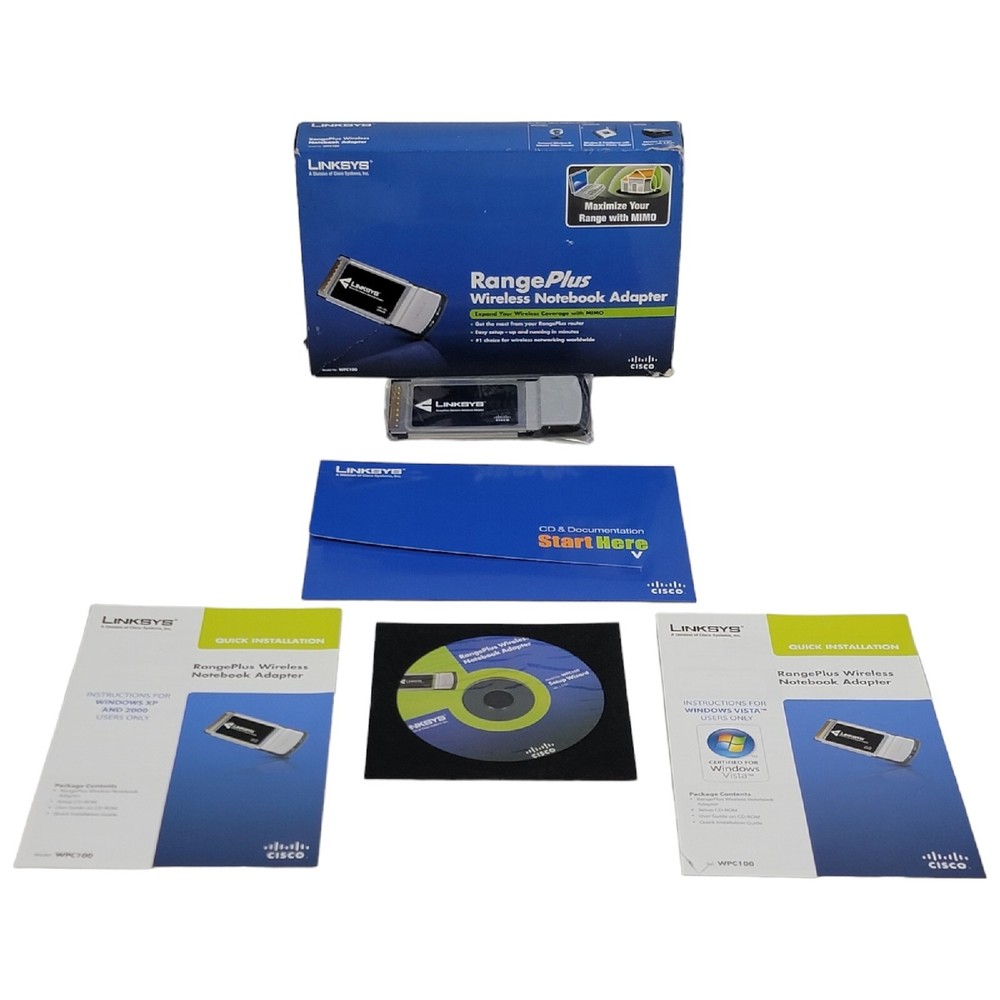 Linksys WPC100 Wireless Range Plus Notebook Adapter for Extended Connectivity