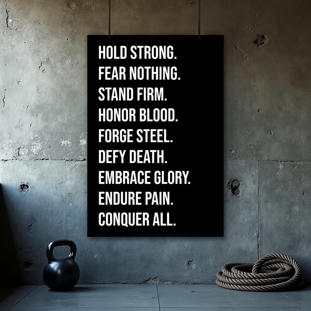 Fitness Motivation Poster - Gym Wall Art  Quotes Decor