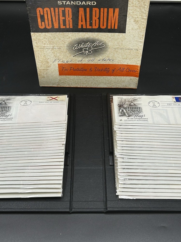 U.S. Stamps Flags Of All States First Day Covers Album 1976