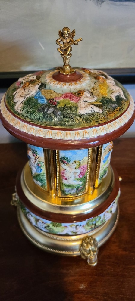 Vintage Musical Automated Cigarette Box Dispenser Elena 12 Antique Collectible-image