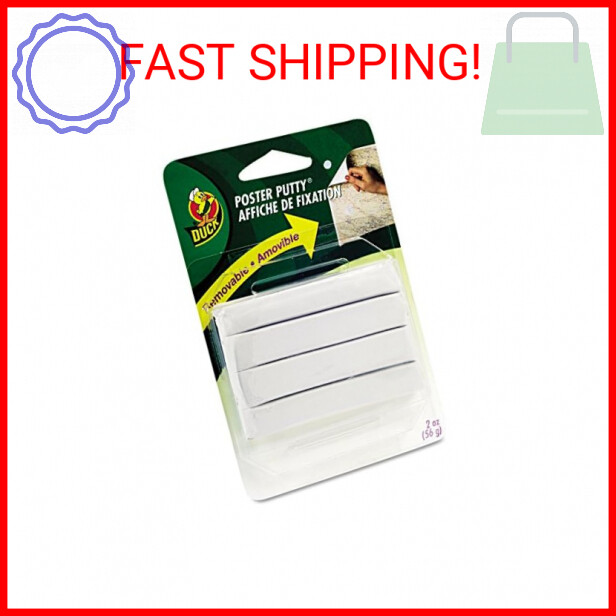 Duck PTY2 Poster Putty, Removable/Reusable, Nontoxic, 2 oz/Pack