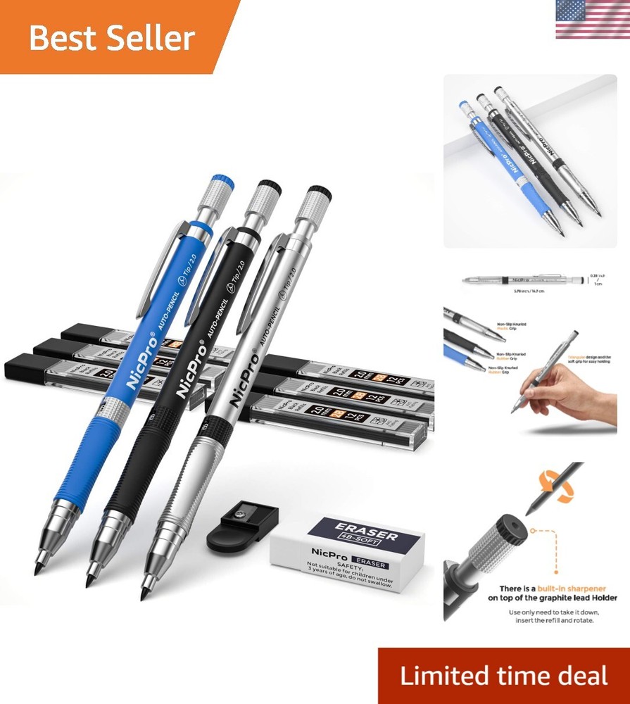 11-Piece Professional Mechanical Pencil Set: Perfect for Art and Drafting