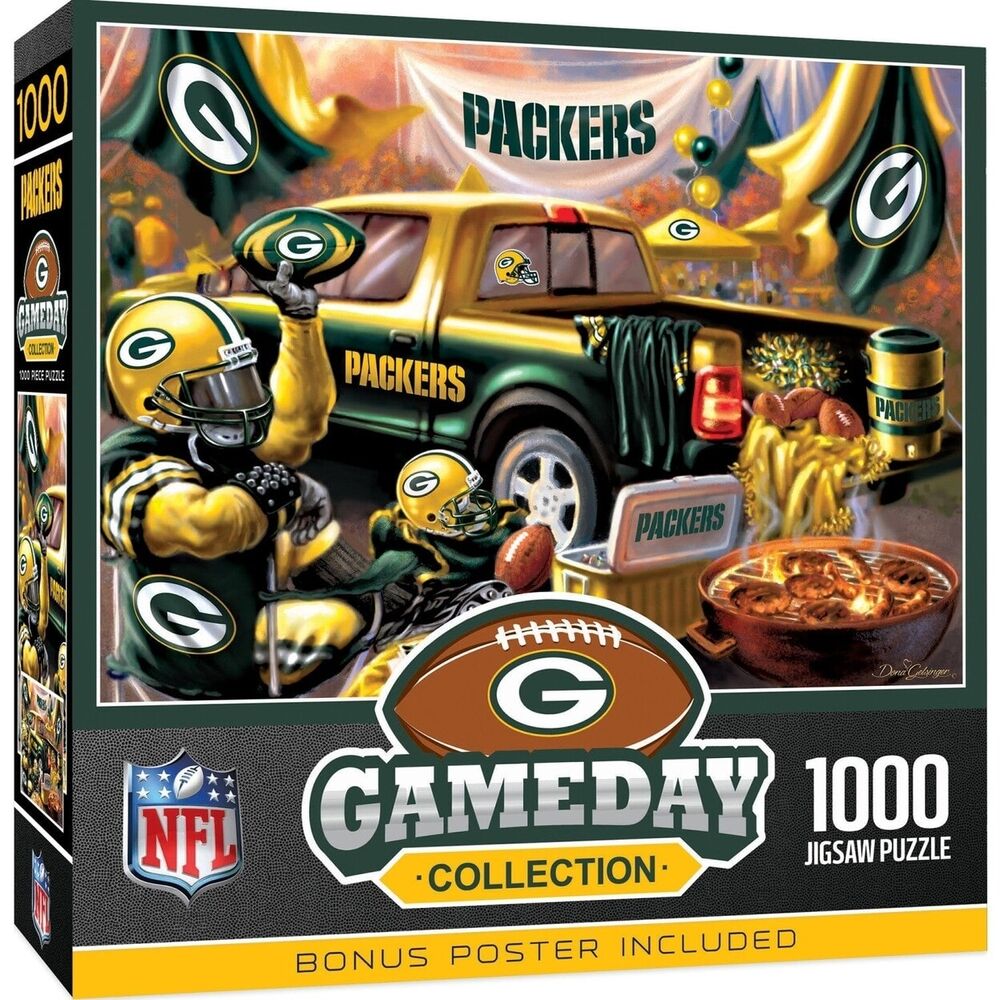 Green Bay Packers 1000 Piece Jigsaw Puzzle 19.25 X 26.75 Eco-Friendly Chipboard
