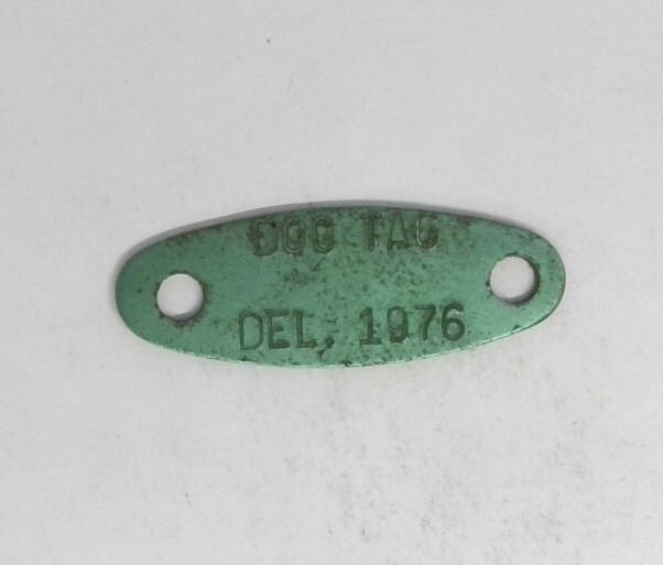 1976 Wilmington Delaware Vintage Dog License Permit Tax Tag
