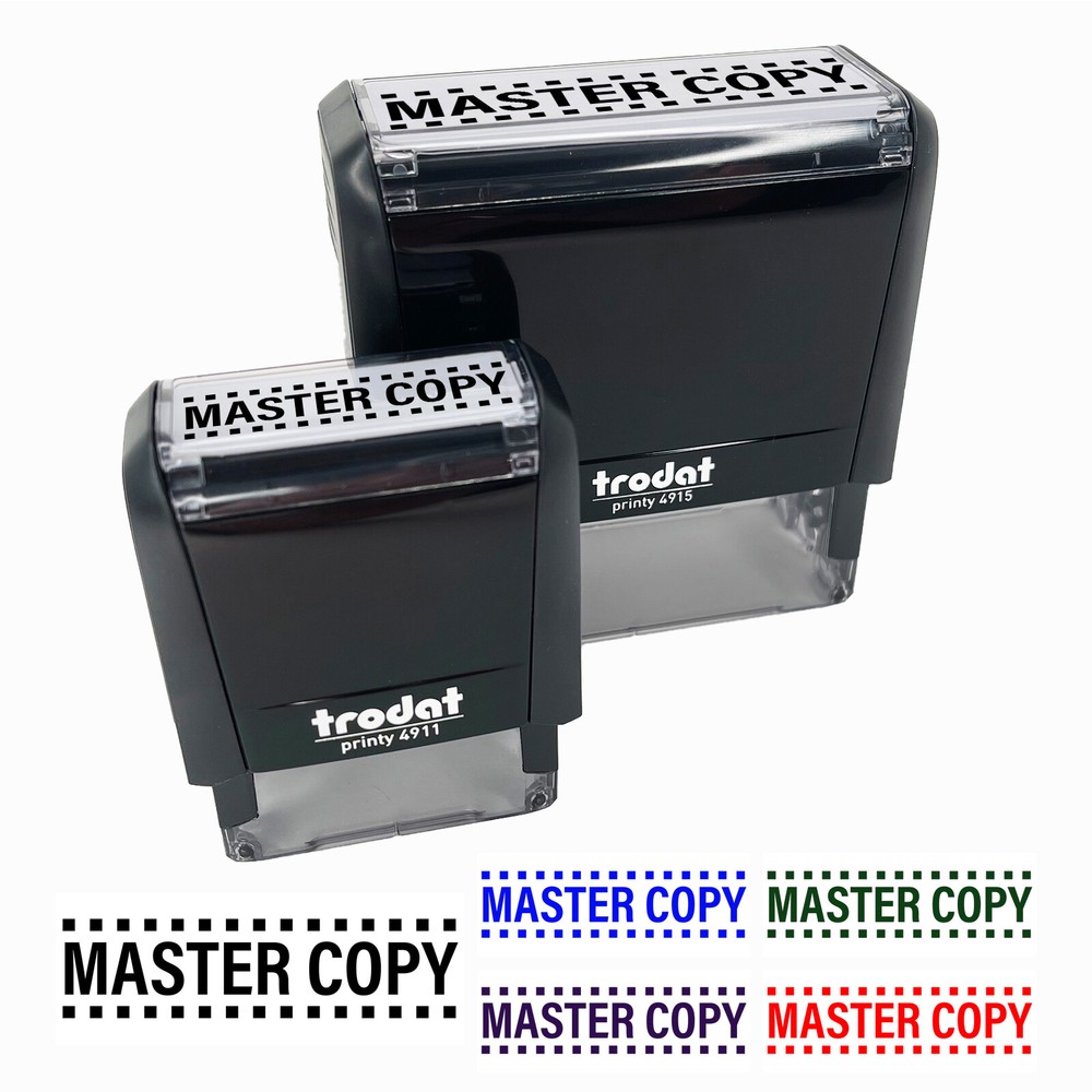 Master Copy Document Self-Inking Rubber Stamp Ink Stamper for Business Office