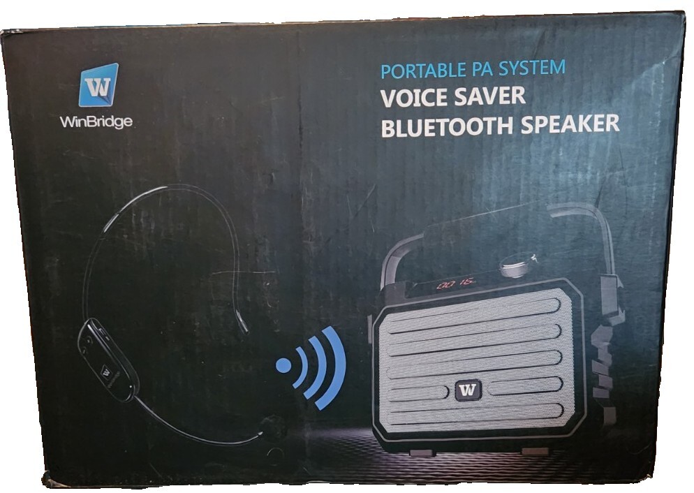 Winbridge 30W Voice Amplifier Wireless Microphone and Speaker Set Portable...