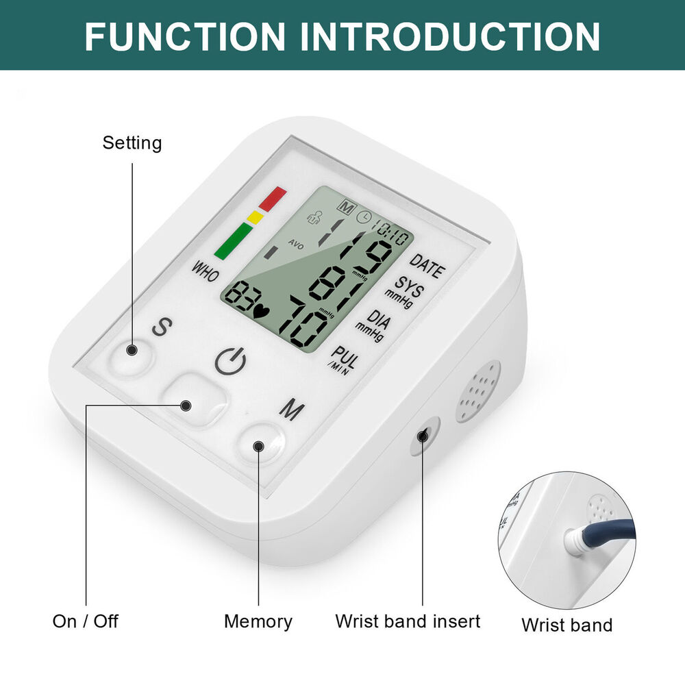 Arm Blood Pressure Monitor Digital BP Cuff Upper Arm Automatic Machine US