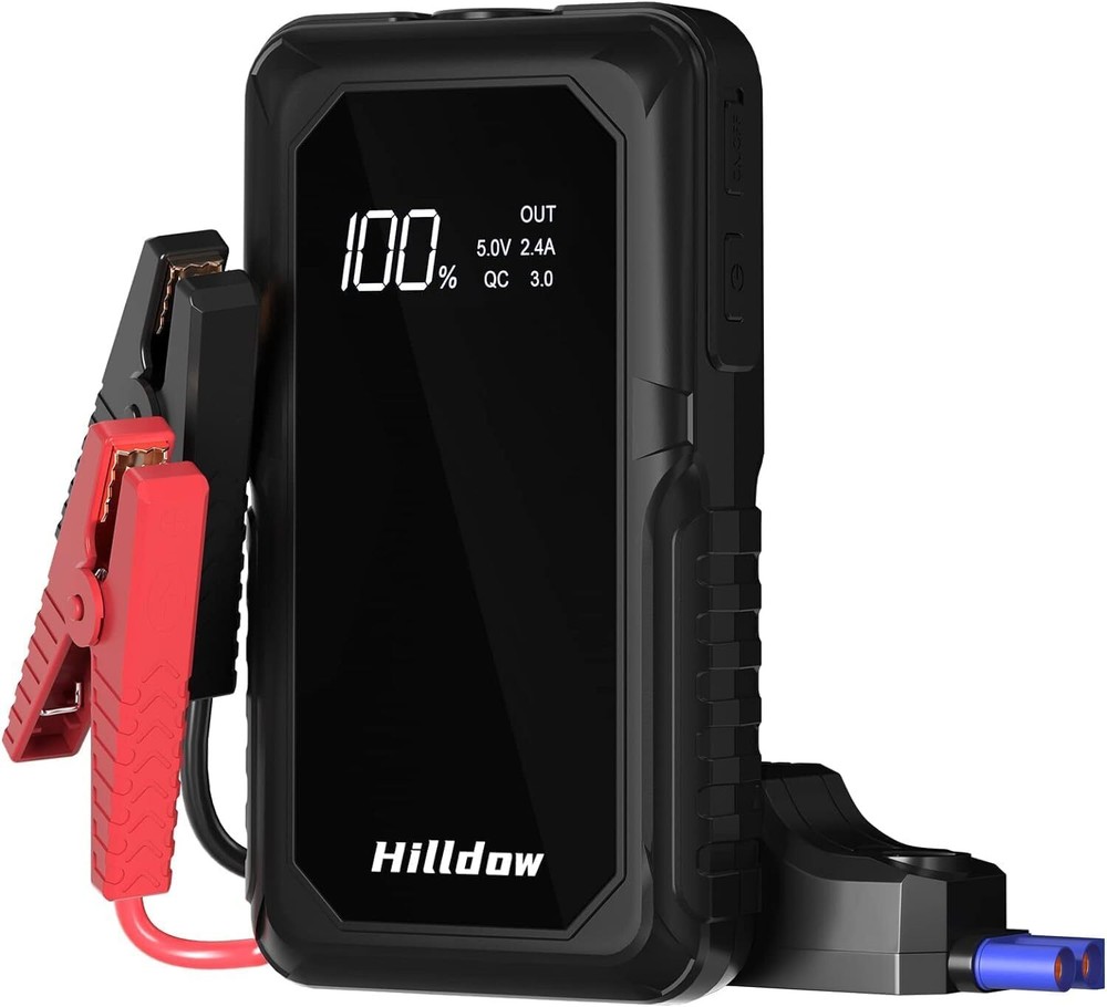 Hilldow Car Jump Starter 2000A Peak 66.6Wh (Up to 8L Gas or 5L FC600PRO