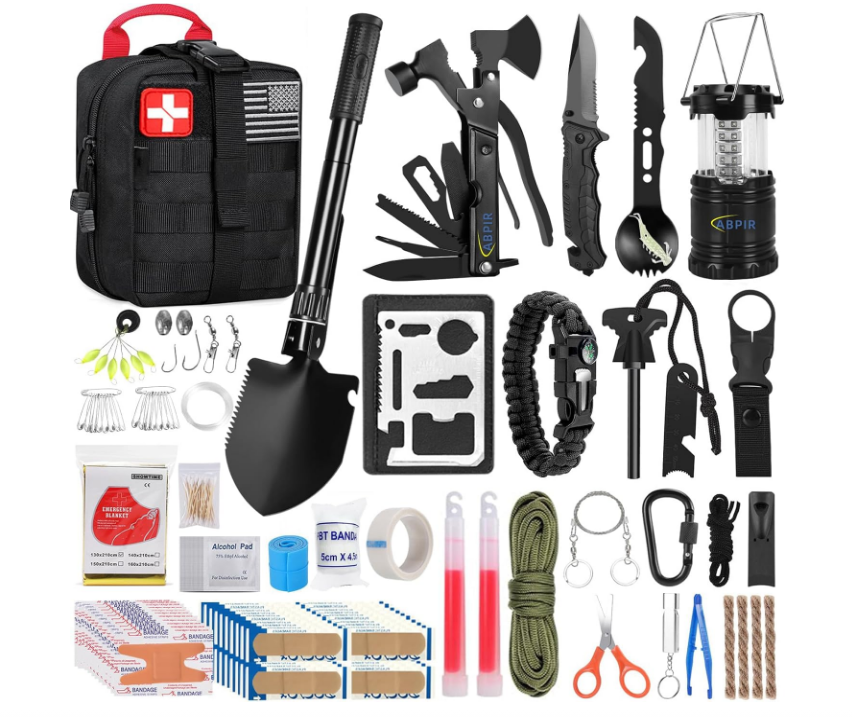 170-Piece Tactical Emergency Survival Kit Bag with First Aid & Bug Out Essentials