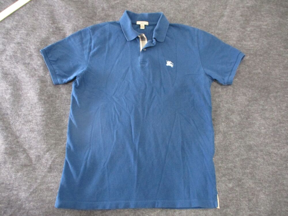 Burberry Brit Polo Shirt Mens Large Cotton Golf Collared Short sleeve Nova Check
