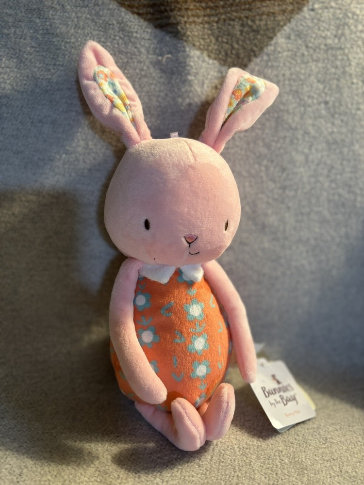 Bunnies by the Bay Plush Pink and Orange Bunny Stuffed Animal Toy 10