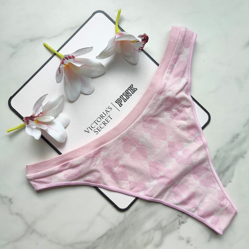 PINK Victoria's Secret Heart Jacquard Seamless High-Leg Thong Panty S/M/L/XL