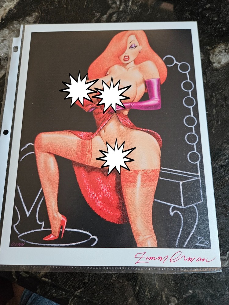 Jessica Rabbit Deviant Art Print by Artist Z 8 1/2 X 11 Color JR4