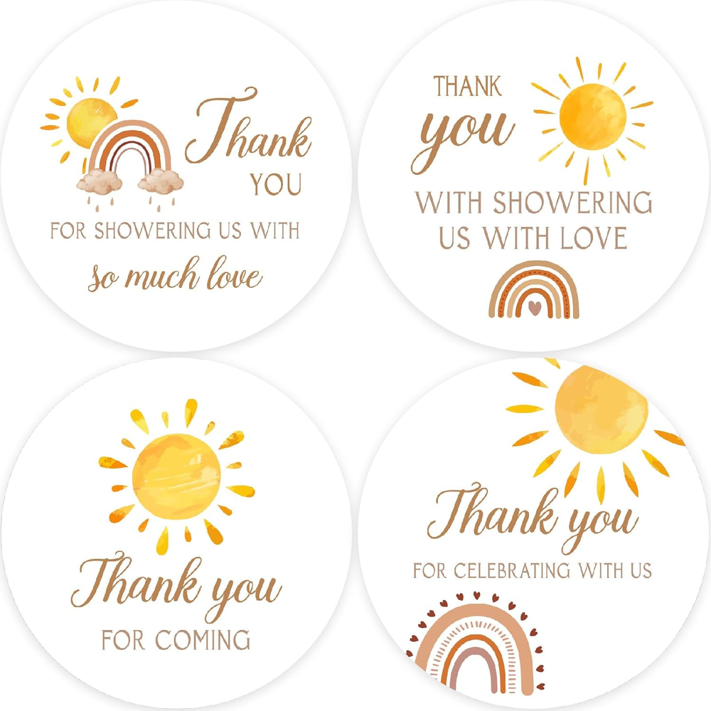 80 Pcs Baby Shower Thank You Stickers, Thank You for Celebrating Stickers Labels